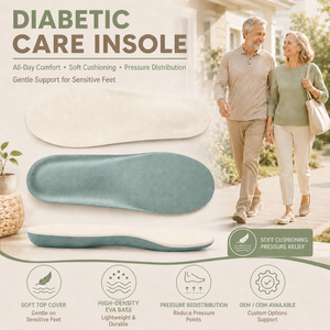 Semelle orthopédique personnalisée pour diabétiques, en Plastazote médical, confortable, avec soutien de la voûte plantaire, soulagement de la pression pour neuropathie, semelle pour pieds diabétiques - Product Image 1
