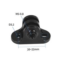 Pemegang kamera Mini, dudukan adaptor sepeda aksi, dasar dudukan ekstensi kode Meter, 20mm Untuk GoPro untuk Garmin Bryton MTB