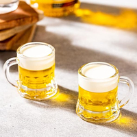 Gelas Shot Kaca Borosilikat Transparan Khusus 60ml Ramah Lingkungan dengan Pegangan untuk Whisky Vodka Wine