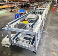 Líneas de Ensamblaje Automáticas Inteligentes Personalizadas de China, Unidad de Transferencia para Paletas, Transportador de Doble Cadena de Alta Calidad