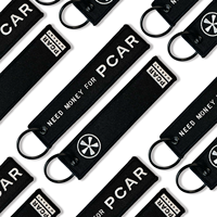 Llaveros Bordados con Logotipo Personalizado de Alta Calidad al por Mayor, Llaveros Tejidos