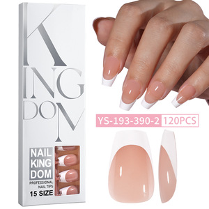 <span class=keywords><strong>Uñas</strong></span> Postizas Francesas con Punta en Forma <span class=keywords><strong>de</strong></span> Ataúd, 120 Piezas en Caja, Brillantes y Removibles, para Uso Diario y Salones <span class=keywords><strong>de</strong></span> Belleza - Product Image 3