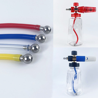 Vente en gros de mousse de nettoyage de voiture accessoires de lance mousse de canon filtre à billes en acier inoxydable avec tube coloré