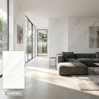Panel de Pared de PVC con Diseño de Mármol 3D, Resistente al Fuego y al Agua, Sistema de Clic UV, Directo de Fábrica, para Villas, Dormitorios, Hoteles y Apartamentos