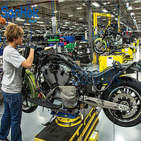 Ligne d'assemblage de motos semi-automatique compatible avec les modèles de rue/tout-terrain/électriques