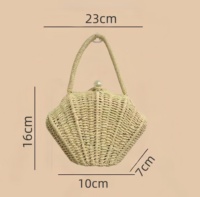 Sac bandoulière artisanal en rotin et coquillages, style bohème, tissé à la main, vintage, pour femme, sac de plage artisanal, vente en gros