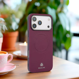 Étui de téléphone en cuir PU motif Saffiano, design magnétique sans fil élégant et fin, pour iPhone 17 Pro Max et <span class=keywords><strong>Samsung</strong></span> S25 - Product Image 2