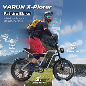 Stock direct d'usine disponible VARUN Vélo électrique à pneus gras 20 pouces, autonomie 65 km, 500W, 40 km/h, suspension intégrale, tout-terrain, trajets quotidiens, pour hommes, entrepôt UE - Product Image 6
