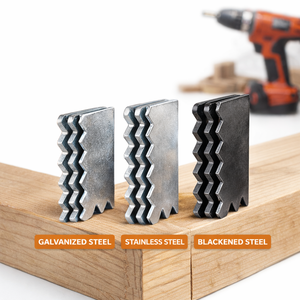 Fixateur robuste en acier ondulé pour le travail du bois, l'assemblage de meubles et de cadres en bois, en acier inoxydable galvanisé - Product Image 1