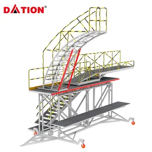 Customized Modular Aluminum Assembly Handrail Work Platform Aircraft Maintenance Ladder