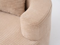 Canapé rond simple en mousse compressée sur mesure, tout en mousse, avec revêtement en tissu, pour salon, canapé compact pour petits espaces