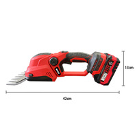 Tondeuse à gazon électrique sans fil rechargeable 2-en-1 20V pour bricolage, taille-haie, coupe-bordures 200W avec boîte de vitesses à deux étages et moteur à balais 550