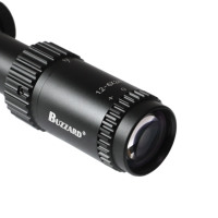 Lunette de visée tactique OEM ODM personnalisée BUZZARD 1.2-6X24IR LPVO, zoom variable 1.2-6X, infrarouge, éclairée, pour la chasse en extérieur