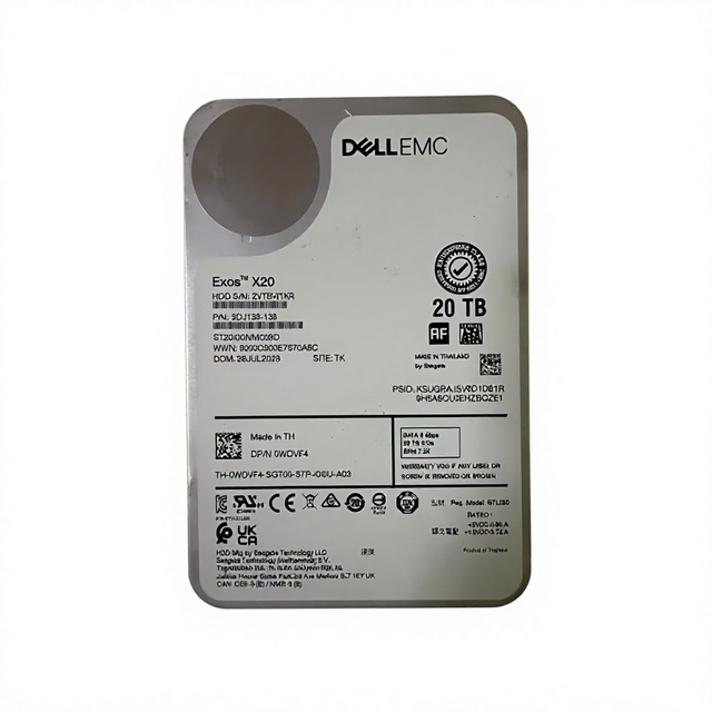 FOr 20TB SATA ISE 6Gbps 7.2K 512e Hot-Plug 3.5" Internal Server HDD