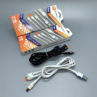 Cable USB Multifunción 3 en 1 con Blindaje Trenzado y Carga Rápida para Teléfono Móvil, Auriculares y Computadora, Precio de Fábrica