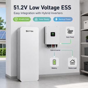 Stock de la UE |   Batería de Almacenamiento Doméstico CAN de 51.2V 16kWh para Almacén Rotterdam, 314Ah LiFePO4 LFP, ESS de Pie para Autocarga Solar - Product Image 5