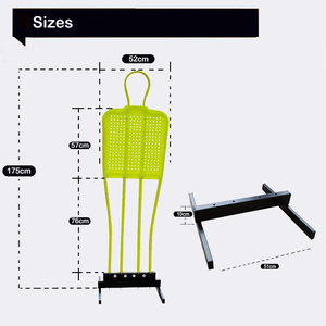 Portable ABS + Iron <strong>Football</strong> Training Dummy Large Size 175x50cm Free Kick Training Mannequin - Product Image 5