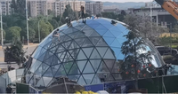 Tenda Kubah Kaca Hexagon Berinsulasi Termal 6M 7M 8M Kubah Kaca Berkualitas Tinggi untuk Hotel