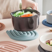 Sous-verres et dessous de plat en silicone personnalisés arc-en-ciel, résistants à la chaleur, écologiques, pour cuisine et maison