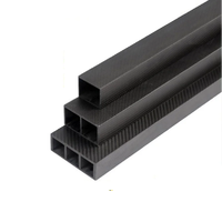 Tube carré en fibre de carbone brillant haute résistance, disponible en gros, usinable par CNC pour support d'assemblage de modèles réduits