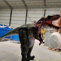 Costume de dinosaure réaliste pour adulte, costume de dinosaure animatronique réaliste, costume de dinosaure Raptor pour les événements sur le thème des dinosaures