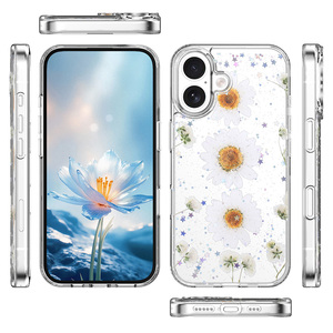 เคสโ<span class=keywords><strong>ท</strong></span>รศัพ<span class=keywords><strong>ท</strong></span>์มือถือกันกระแ<span class=keywords><strong>ท</strong></span>กแบบกำหนดเอง ลายดอกไม้ 3 มิติ เคลือบอีพ็อกซี่ ฝาหลังอะคริลิกแข็ง สำหรับ iPhone 17 16 15 14 Pro Max 17Air - Product Image 2