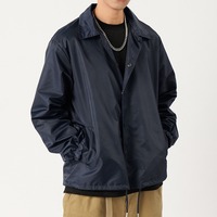 Veste bomber décontractée à boutons pour homme et femme avec logo personnalisé