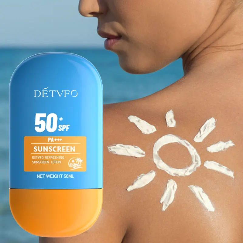 Oem韓国の顔のホワイトニング着色強いUV卸売日焼け止めクリームspf50日焼け止め顔用