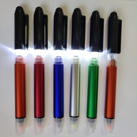 Surligneur avec stylo et stylet combinés, barils multicolores, encre noire à bille, surligneurs en gel à la cire avec stylo LED