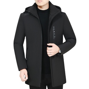 Parka da Uomo Lunghi Invernali Impermeabili e Antivento, Piumini Imbottiti Spessi in Cotone Trapuntato con Cappuccio Removibile - Product Image 1