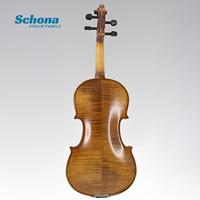 High-end Handmade Schona Brand Violin Model SV-02ME Sizes 4/4 to 1/4 Alpine Spruce Face European Tiger Maple Back/Sides