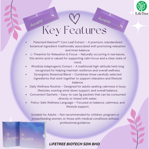 Sobres de Bienestar Auralife Healthcare con Extracto Natural de Hoja de Maíz en Polvo, Fórmula OEM ODM, Personalización Aceptable - Product Image 5