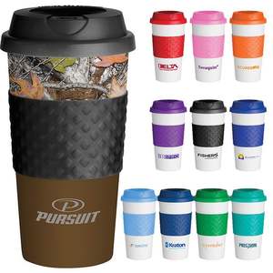 Venta al por mayor 8oz 12oz 14oz 16oz tazas de café reutilizables de plástico ecológico para llevar tazas tapas baratas al por mayor <span class=keywords><strong>Taza</strong></span> De Café Con Tapa - Product Image 1