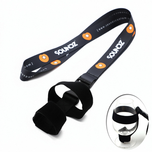 Promotional Gifts Detachable Neck Strap Breakaway Buckle Lanyards Wine Glass Holder Lanyard with Logo Custom