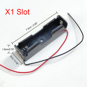 Size Battery Holder Case <strong>Box</strong> 1 <strong>2</strong> <strong>3</strong> 4 Slot With Wire Leads and Cover Switch Batteries Organizer Plastic Storage - Product Image 2