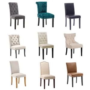 Selling Velvet Chairs Restaurant Dining Design Dining Chair Grey High Back Dining Chair