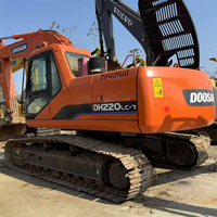 Excavadora de cadenas Doosan DH220LC-7 de segunda mano de alta potencia, 22 toneladas, motor de 110 kW, bajo consumo de combustible, lista para envío, para movimiento de tierras y minería