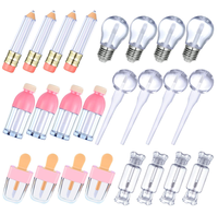 Tube de brillant à lèvres en forme de bouteille de 8ml, tube vide de brillant à lèvres, récipient d'emballage étanche, couvercle d'anneau rose, brillant à lèvres