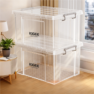 Phong Cách Hiện Đại Trong Suốt Trắng Nhựa PP Lưu Trữ Hộp Bền Nhà Tổ Chức <span class=keywords><strong>Bin</strong></span> Cho Quần Áo Có Thể Chồng Và Đóng Gói Thân Thiện - Product Image 1