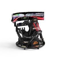 Simulador de Coche de Carreras F1 para Parque de Atracciones Interior 9D VR con 3 Pantallas, Juegos Arcade de Conducción, Cabina de Simulador de Carreras con 3 Pantallas