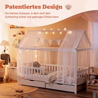 Lit en bois multifonction maison école et chambre enfants lit avec commode de rangement