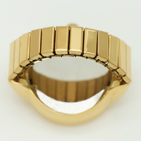Montres à anneaux mignonnes, étanches, en acier inoxydable, mouvement GL32, montres à doigts unisexes