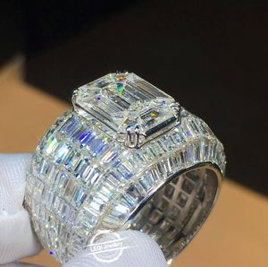 Sang trọng hip hop 1ct-3ct CMA + IGI cvd/hpht phòng thí nghiệm kim cương Ring-14K/18K vàng rắn đá ra người đàn ông của đám cưới ban nhạc đối với Đảng - Product Image 5