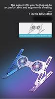 Support de refroidissement pour ordinateur portable en aluminium, ventilateur de refroidissement pour ordinateur portable, support pliable pour ordinateur portable, support pour ordinateur portable/tablette en aluminium