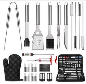 Ensemble d'accessoires pour <span class=keywords><strong>barbecue</strong></span> 25 pièces pour fumoir/camping/cuisine, <span class=keywords><strong>ustensiles</strong></span> <span class=keywords><strong>de</strong></span> <span class=keywords><strong>barbecue</strong></span> - Product Image 1