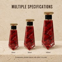 Botol Parfum Geometris Matte Mewah Custom OEM, Sampel Cepat 7 Hari, Produksi Massal, Kaca Marmer, Warna Custom, Botol Semprot Kosong