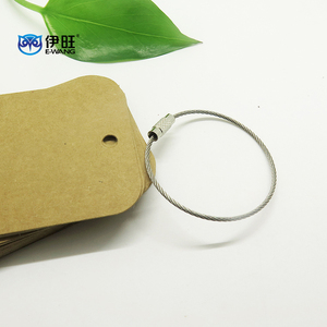 EWANG Stainless Steel Wire Keyring Steel Cable <b>Key</b> Ring <b>Chains</b> for Luggage Tag - Product Image 4