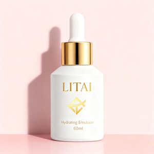 Set di Bottiglie in Vetro Ambrato con Pompa Dorata 30ml 60ml 100ml per Lozioni, Creme, Prodotti Skincare, Siero e Olio con Contagocce - Product Image 3