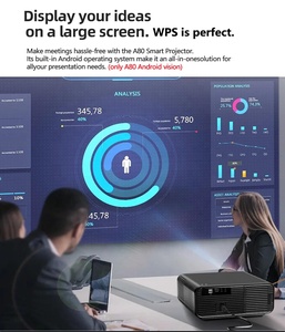 Otomatik odaklama Keystone <span class=keywords><strong>A80</strong></span> google-tv sistemi desteği 4K 1200ANSI lümen akıllı WiFi 6 BT açık ev film ses kontrolü projektör - Product Image 3