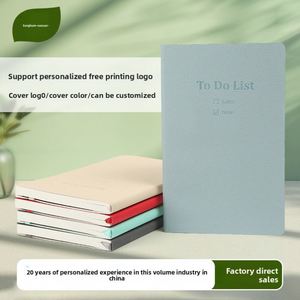 Cross-Border <b>A5</b> Soft Leather PU Simple <b>Notebook</b> Thermal Bound Printed Style with Strap and Pocket for On-The-Go Note Taking - Product Image 2